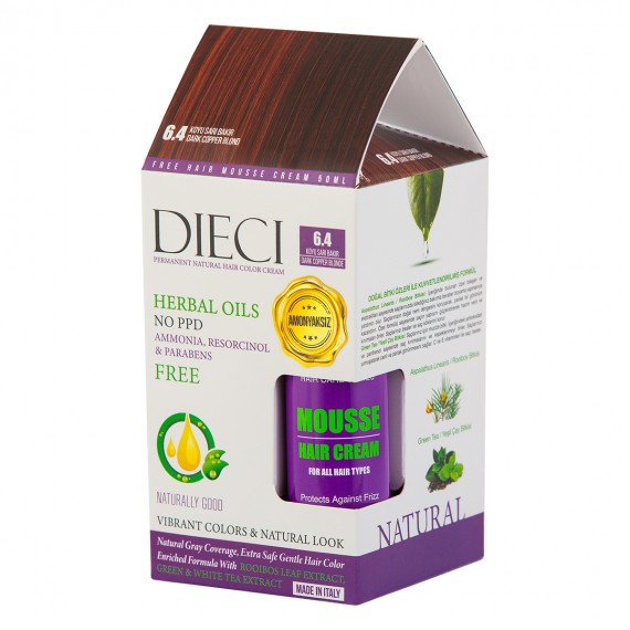 DIECI NATURAL SAÇ BOYASI KOYU SARI BAKIR 6.4