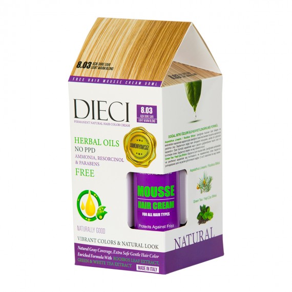 DIECI NATURAL SAÇ BOYASI AÇIK DORE SARI 8.03