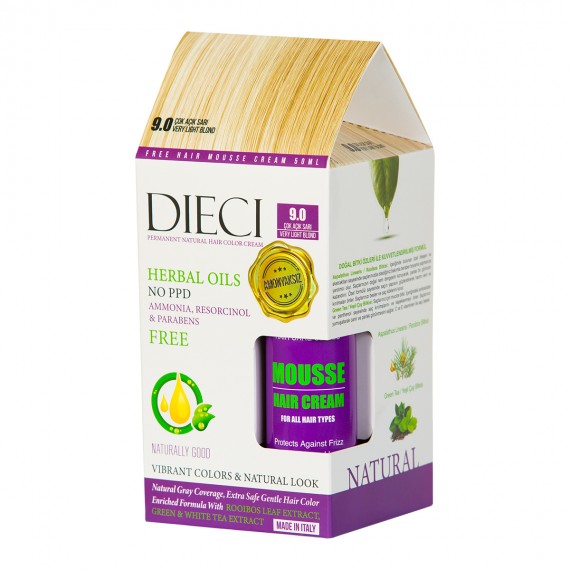 DIECI NATURAL SAÇ BOYASI ÇOK AÇIK SARI 9.0