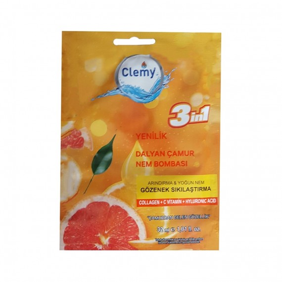 CLEMY COLLAGEN- C VITAMIN - HYLURONIC ACID MASK